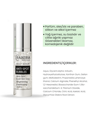 RAXERIA Leke Karşıtı & Ton Eşitleyici Arbutin ve Azelaik Asit  Bubbles Serum