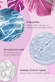 RAXERIA Yaşlanma Karşıtı & Kırışıklık Önleyici Hyaluronik Asit ve Prebiyotik Bubbles Serum
