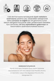 Sivilce ve Siyah Nokta Karşıtı Gözenek Sıkılaştırıcı Salisilik ve Glikolik Asit Tonik - Yağlı, Karma, Akne Eğilimli Ciltler Exfoliating AHA + BHA Tonic