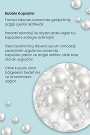 RAXERIA Yoğun Nemlendirme & Dolgunlaştırıcı Etkili Bitkisel Protein, Trehaloz Şekeri ve Hyaluronik Asit Bubbles Serum