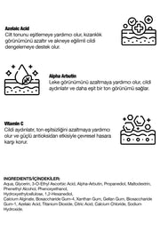 Aydınlatıcı ve Leke Karşıtı Arbutin ve Azelaik Asit Serum 30ml